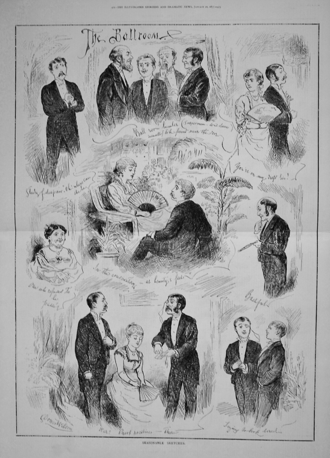 Seasonable Sketches.- The Ballroom. 1877