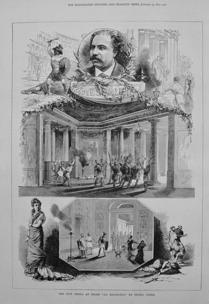 The New Opera at Milan "La Messalina," by Pietro Cossa." 1877
