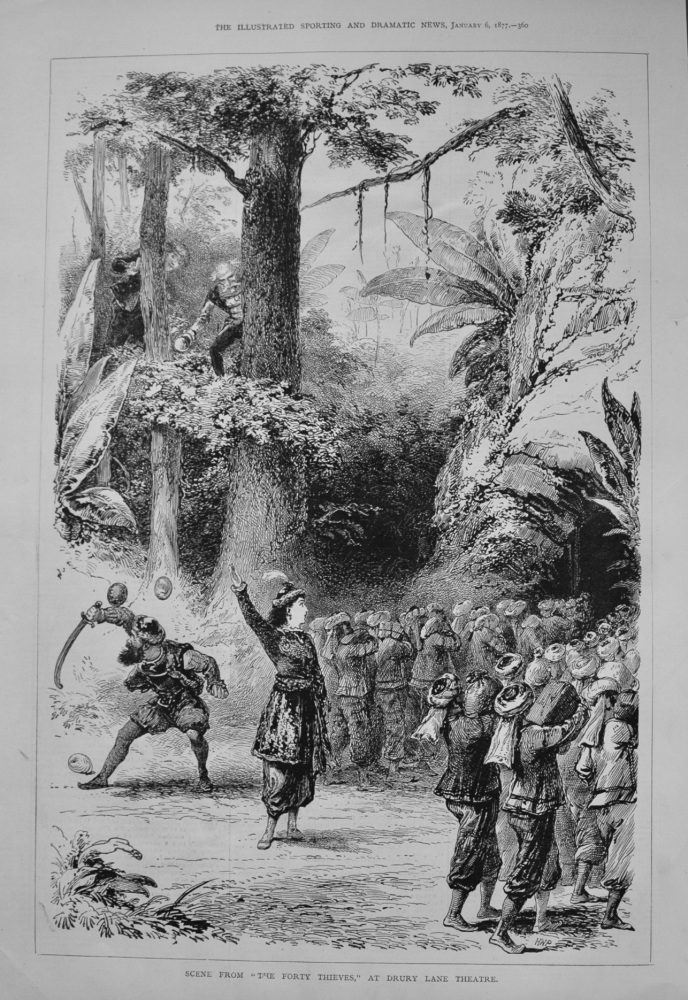 Scene from "The Forty Thieves," at Drury Lane Theatre. 1877