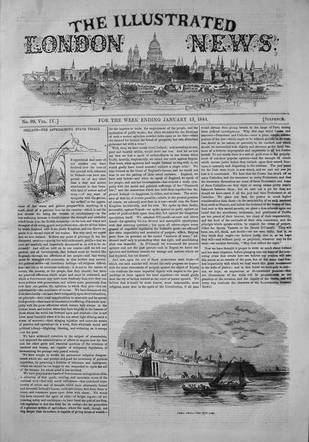 Illustrated London News. January 13th, 1844.
