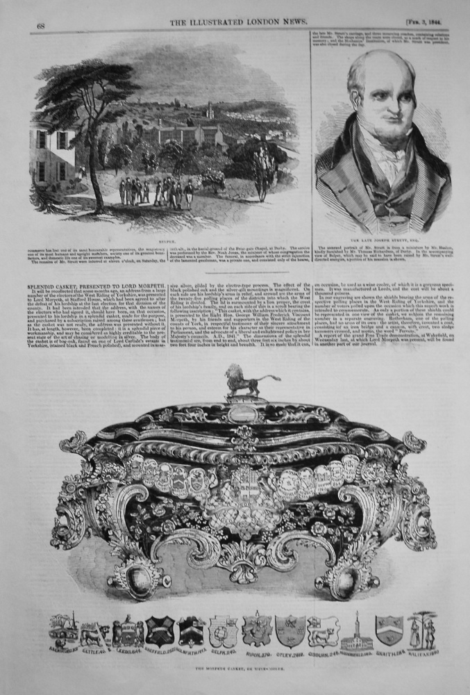 The Morpeth Casket, or Wine-Cooler. (Presented to Lord Morpeth  for his Service to his constituency as an M.P.)  1844