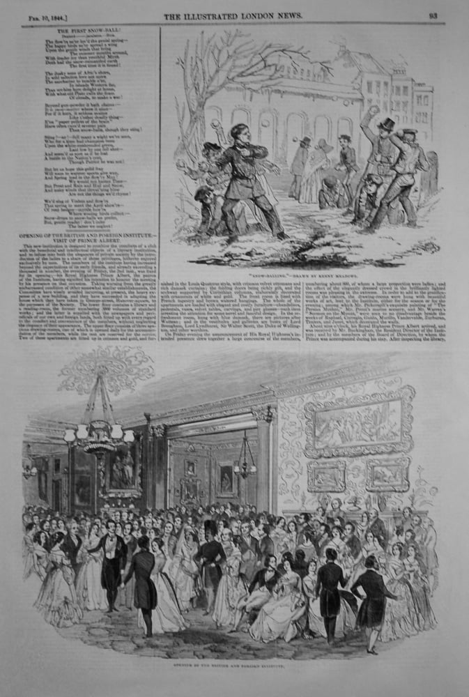 Opening of the British and Foreign Institute.- Visit of Prince Albert. 1844