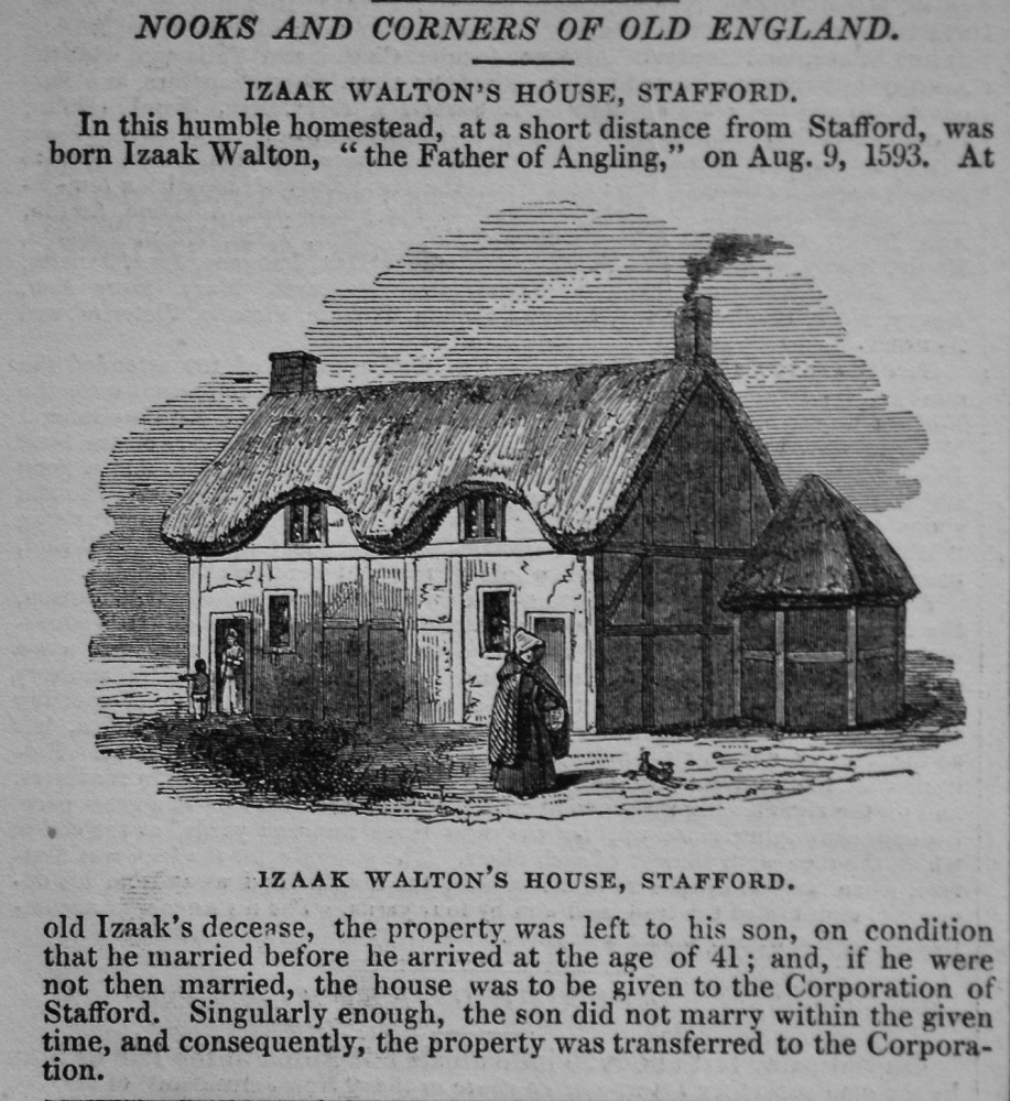 Izaak Walton's House, Stafford. 1844