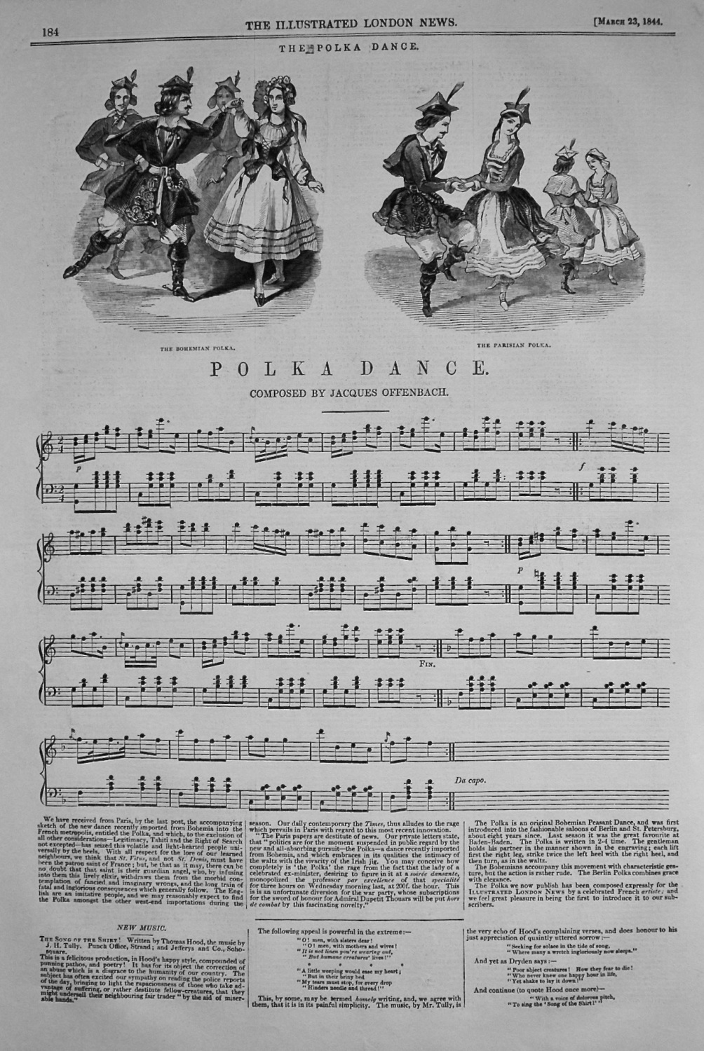 Polka Dance. Composed by Jacques Offenbach. 1844