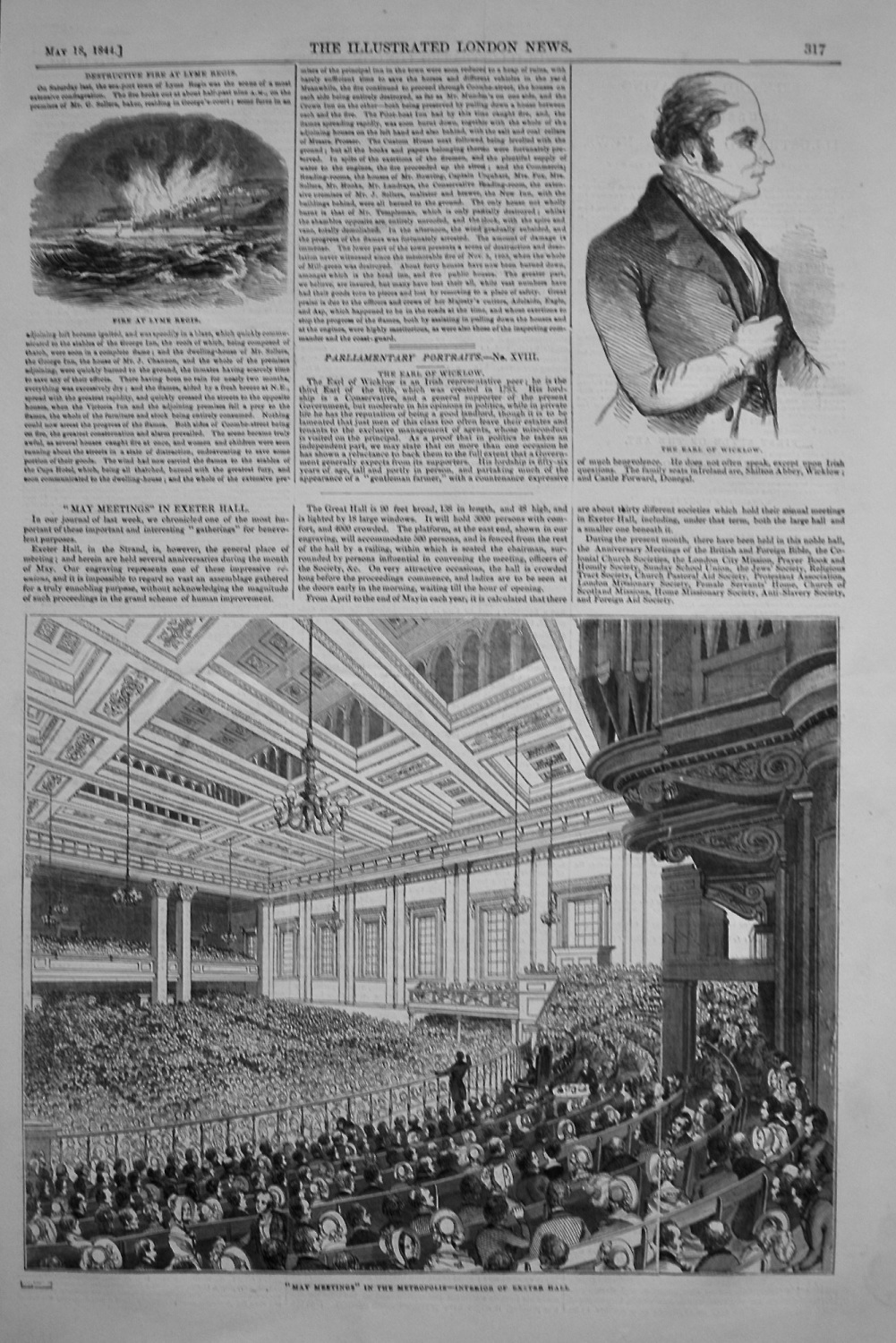 Destructive Fire at Lyme Regis. 1844