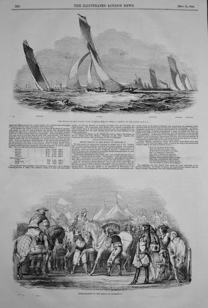 Royal Thames Yacht Club. 1844