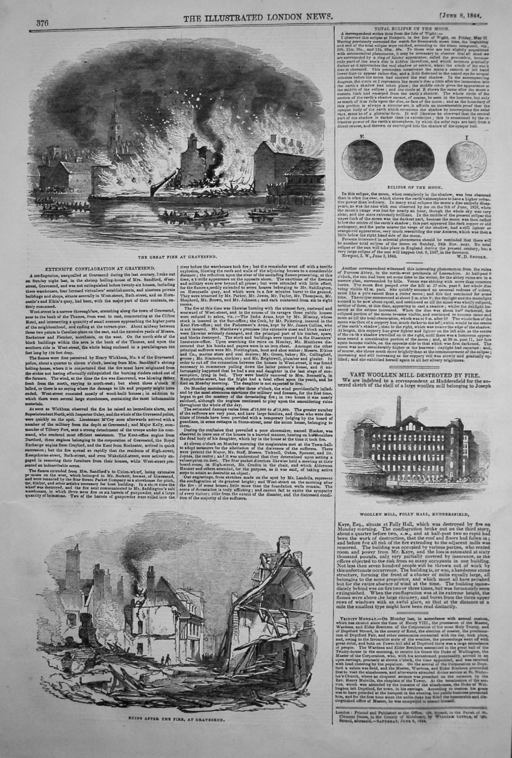 Extensive Conflagration at Gravesend. 1844