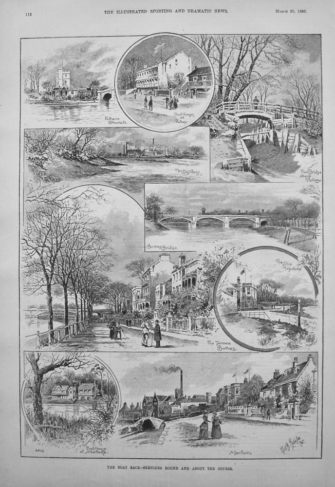 The Boat Race - Sketches Round and About the Course. 1895