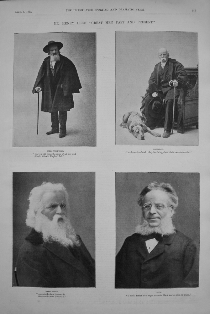 Mr. Henry Lee's  "Great Men Past and Present." 1895