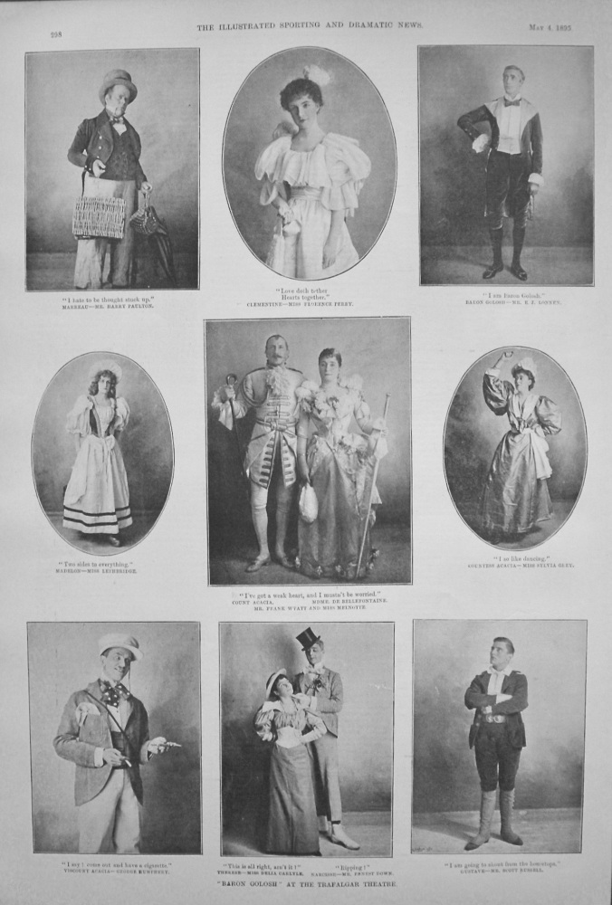 "Baron Golosh" at the Trafalgar Theatre. 1895
