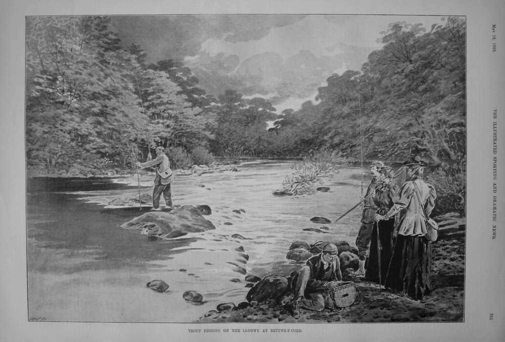 Trout Fishing on the Llugwy at Bettws-Y-Coed. 1895