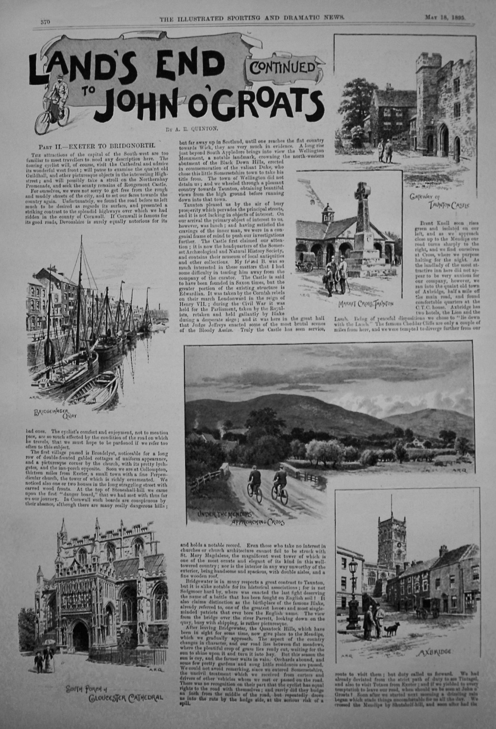 Land's End to John O'Groats (Cont.) Exeter to Bridgnorth. 1895
