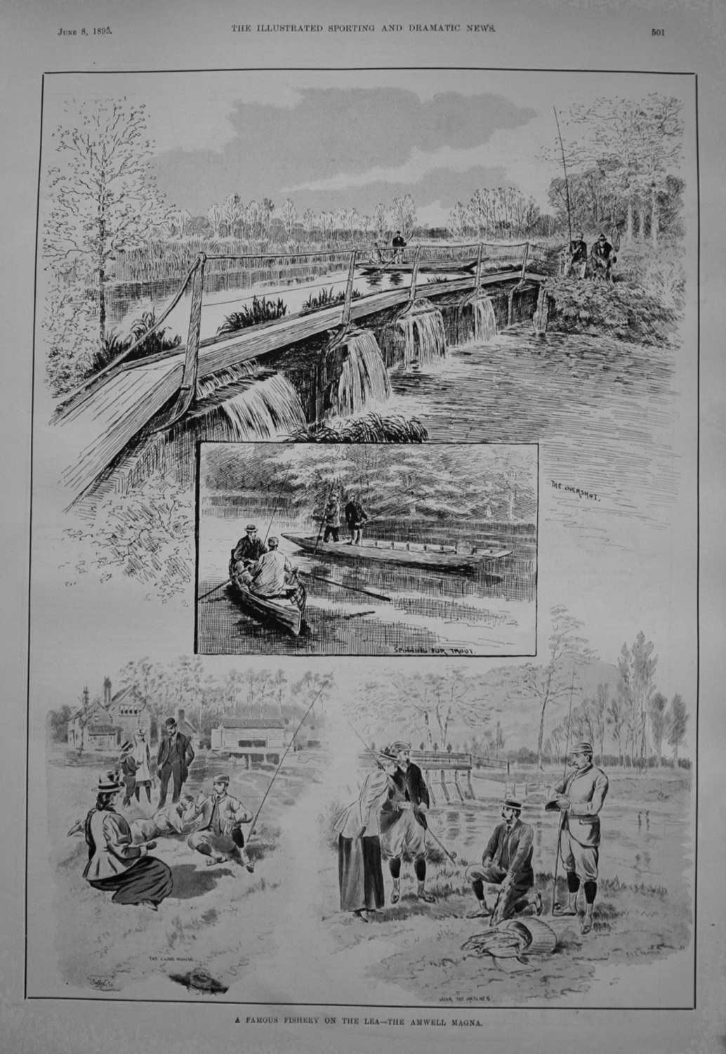 Famous Fishery on the Lea - The Amwell Magna. 1895