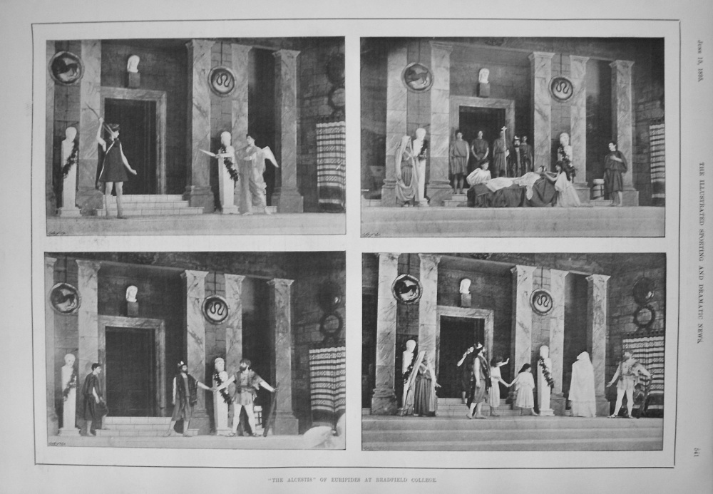 "The Alcestis" of Euripides at Bradfield College. 1895
