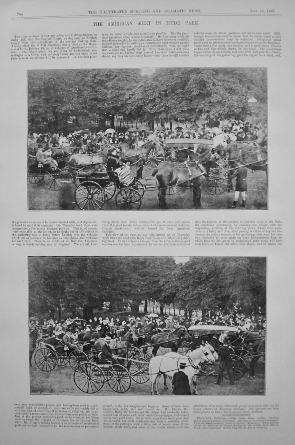 American Meet in Hyde Park. 1895.