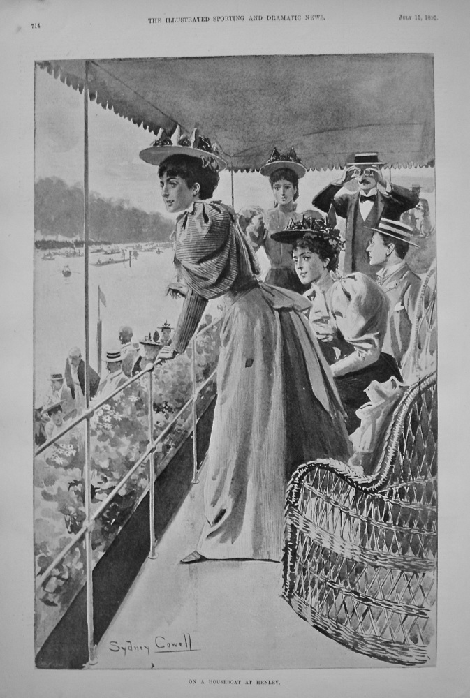 On a Houseboat at Henley. 1895
