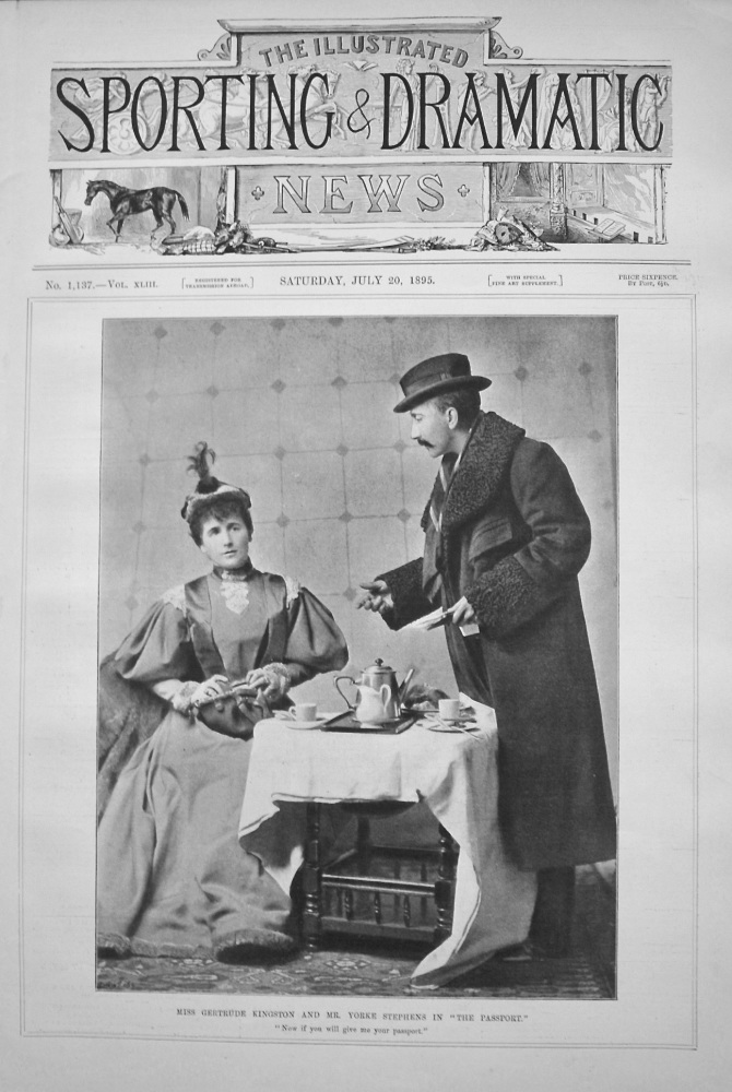 Miss Gertrude Kingston and Mr. Yorke Stephens in "The Passport." 1895