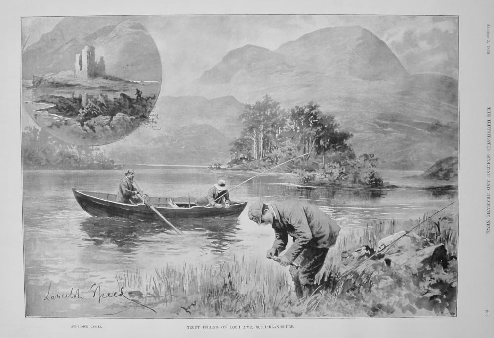 Trout Fishing on Loch Awe, Sutherlandshire. 1895