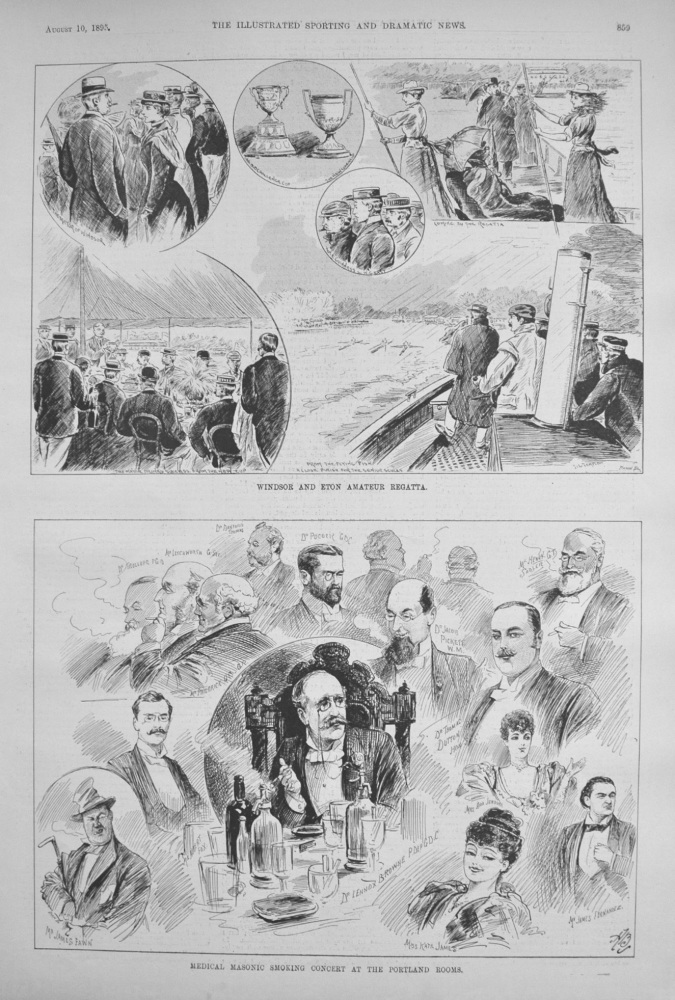 Medical Masonic Smoking Concert at the Portland Rooms. 1895