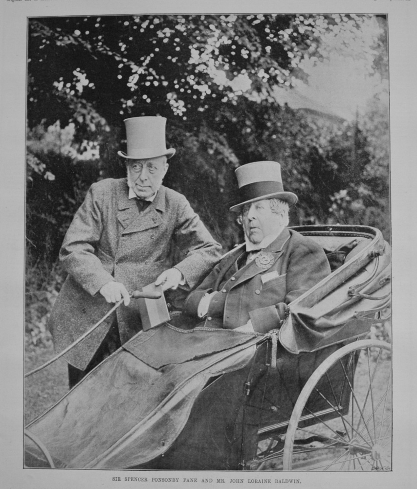 Sir Spencer Ponsonby Fane and Mr. John Loraine Baldwin. (The Canterbury Week) 1895