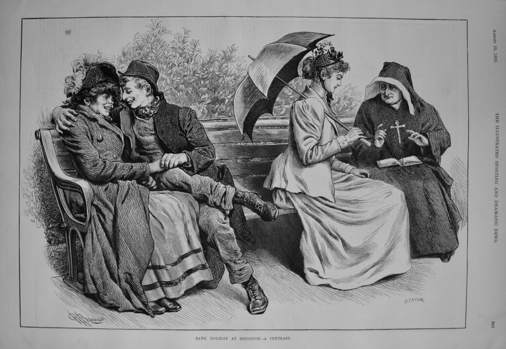 Bank Holiday at Brighton - A Contrast. 1895