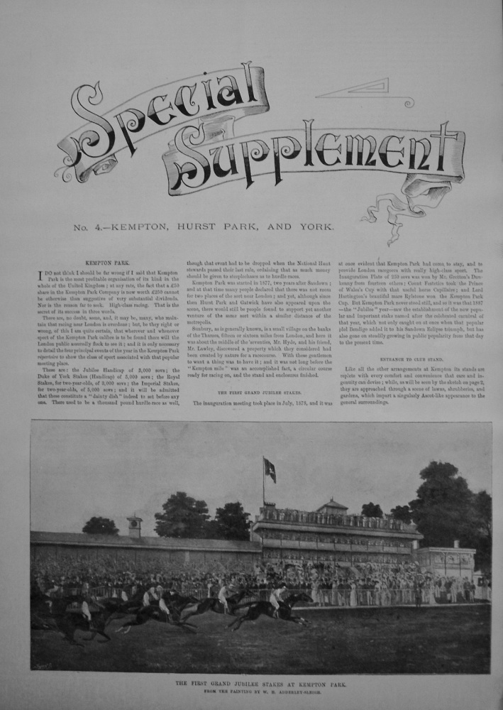 Kempton, Hurst Park, and York. (Special Supplement). 1895