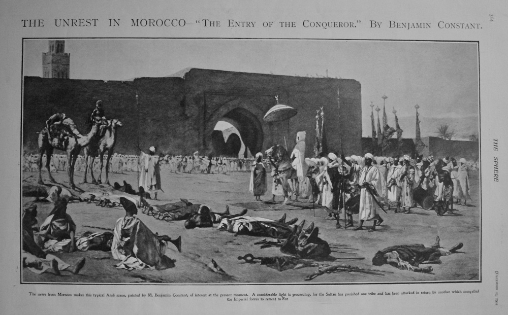 Unrest in Morocco - "The Entry of the Conqueror." By Benjamin Constant. 1902