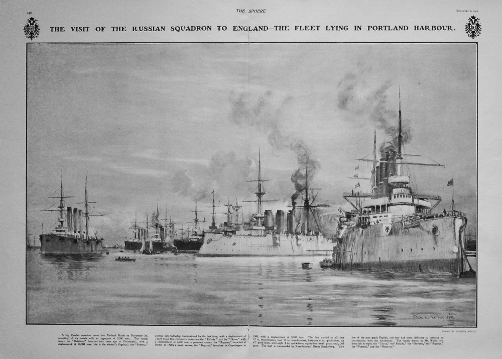 Visit of the Russian Squadron to England - The Fleet Lying in Portland Harb