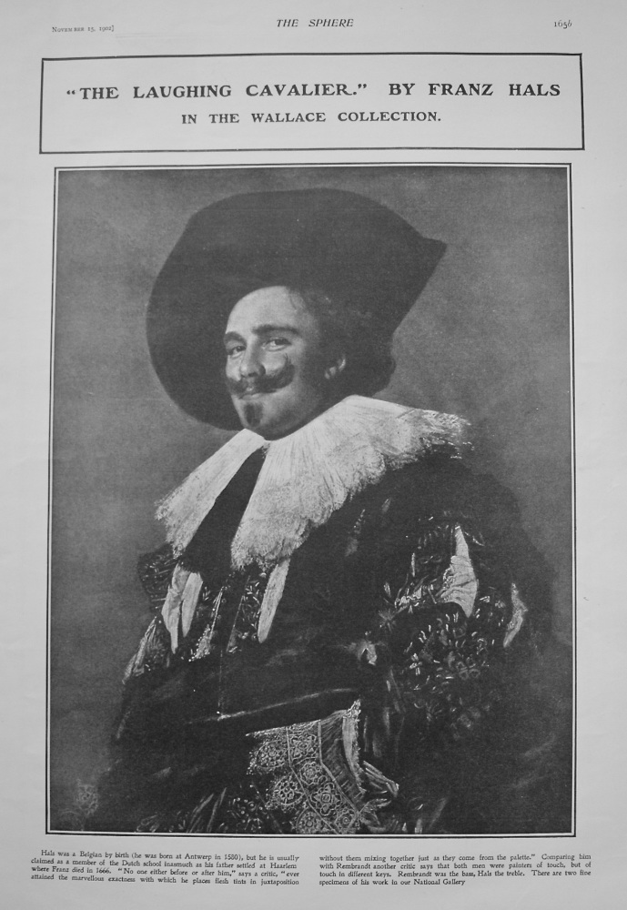 "The Laughing Cavalier." By Franz Hals. (In the Wallace Collection) 1902