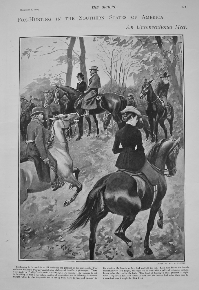 Fox-Hunting in the Southern States of America.- An Unconventional Meet. 1902