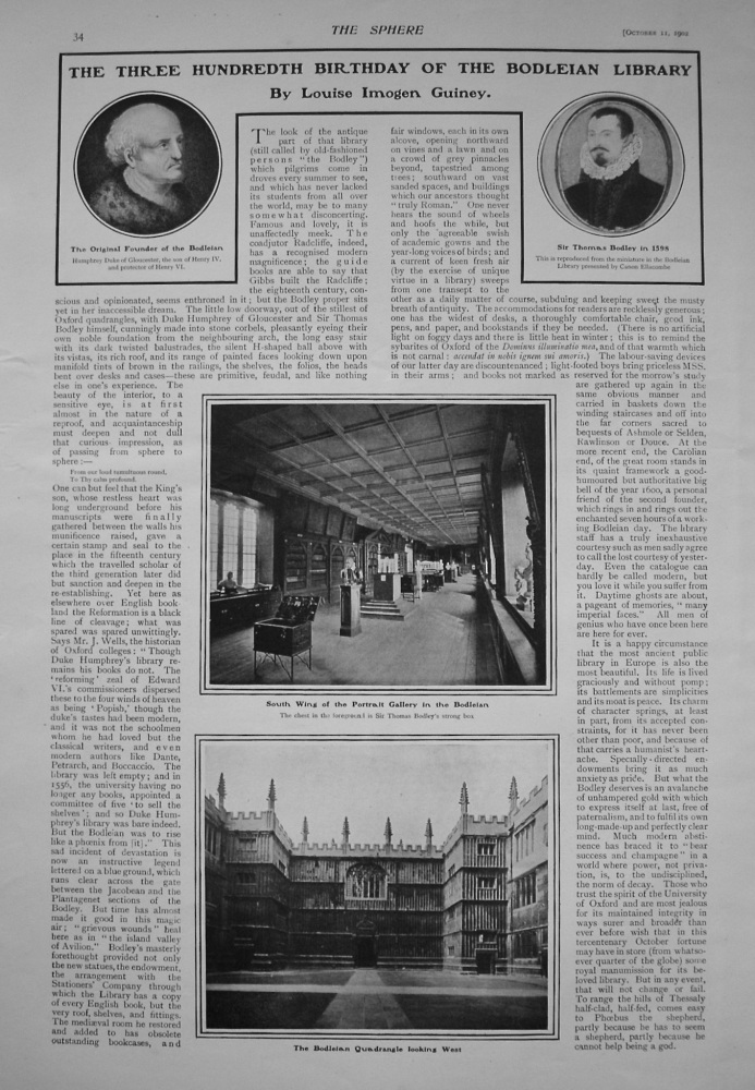 The Three Hundredth Birthday of the Bodleian Library. 1902