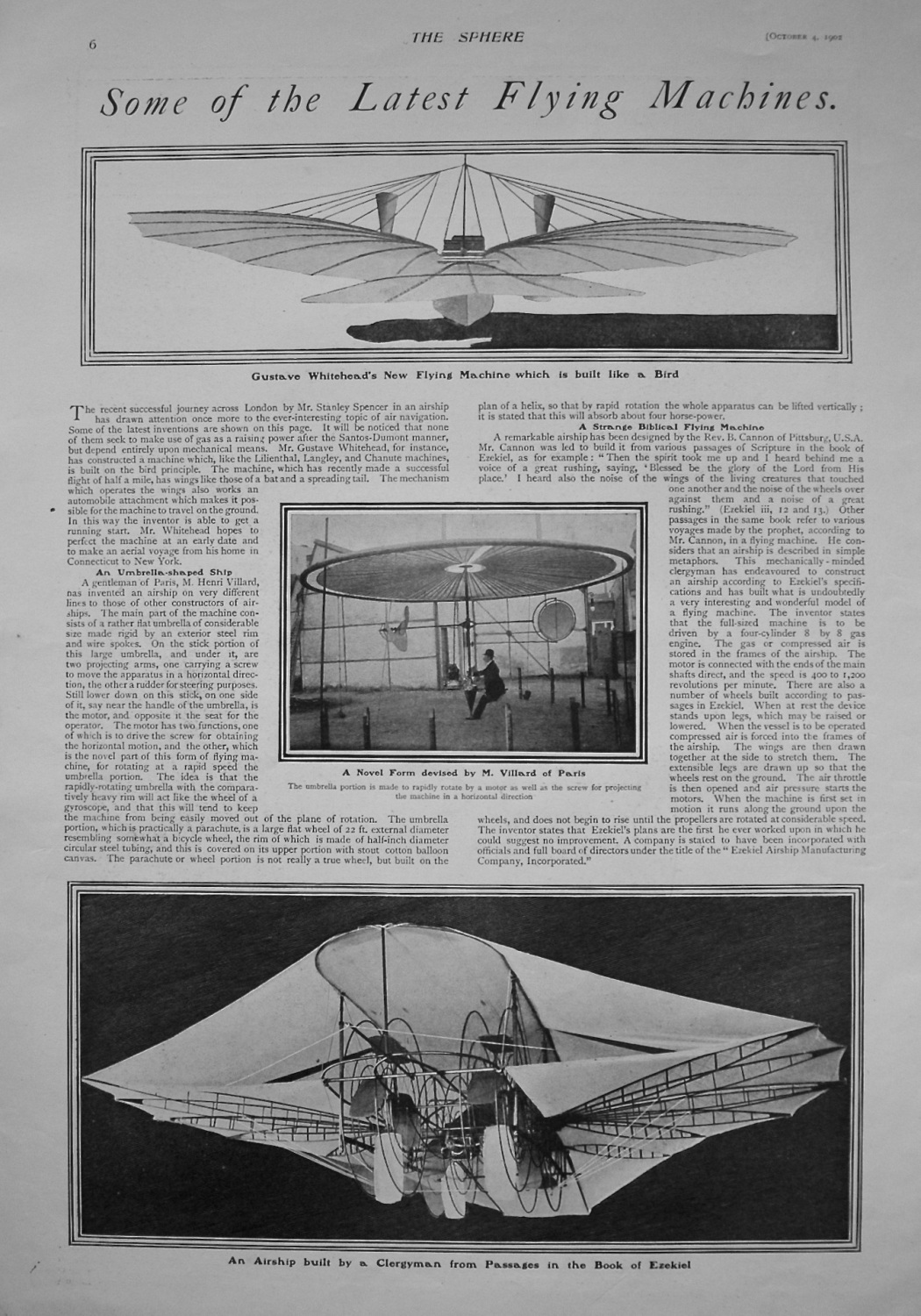 Some of the Latest Flying Machines. 1902