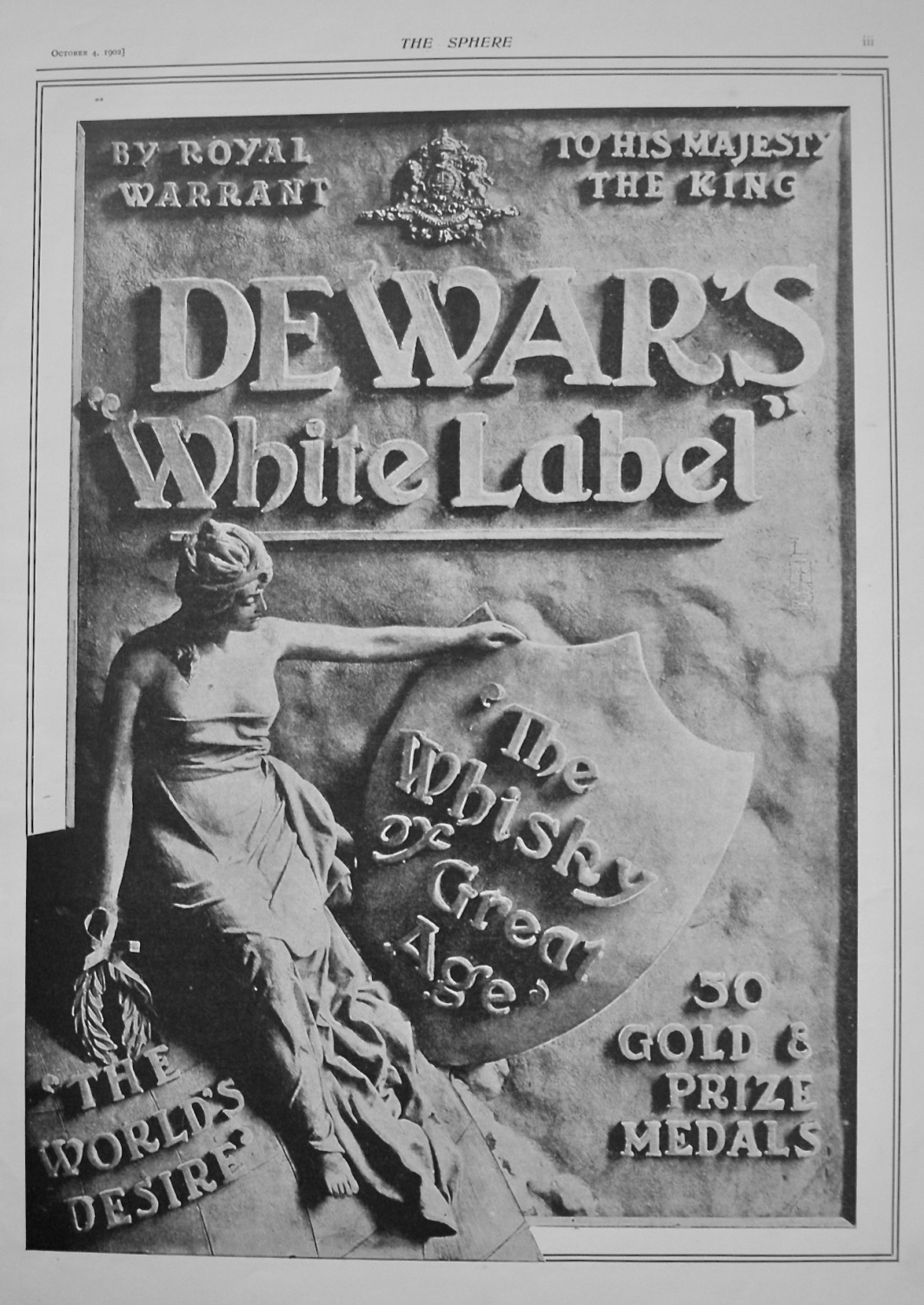 Dewar's 'White Label' Whisky. 1902