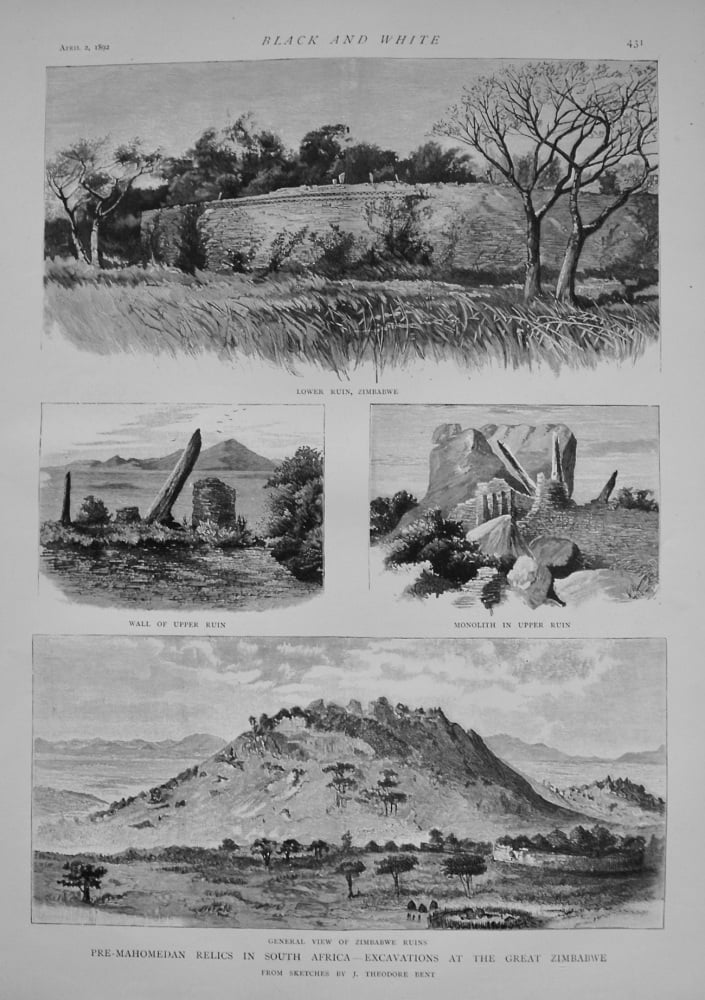 Pre-Mahomedan Relics in South Africa - Excavations at the Great Zimbabwe. 1892