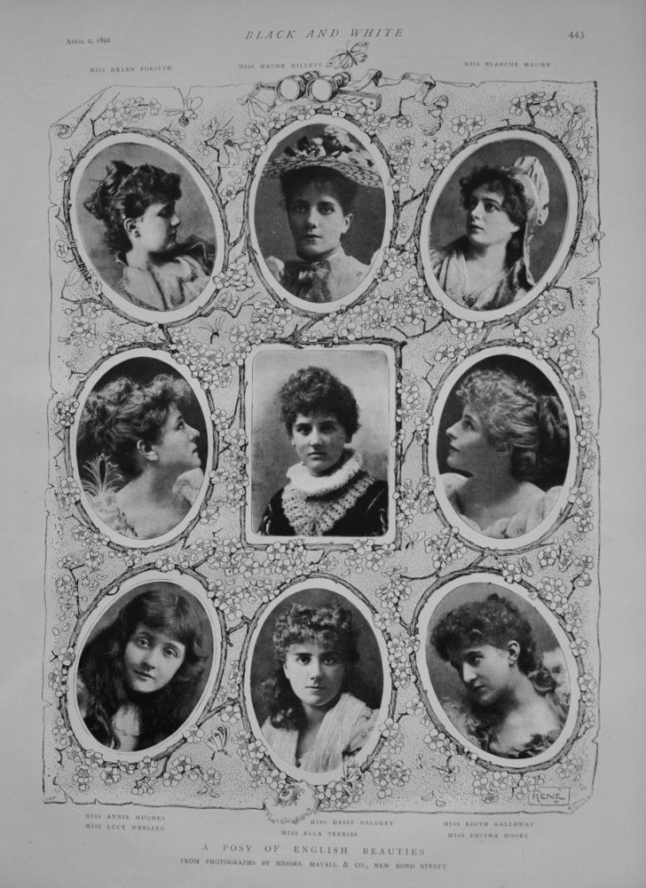 A Posy of English Beauties. 1892