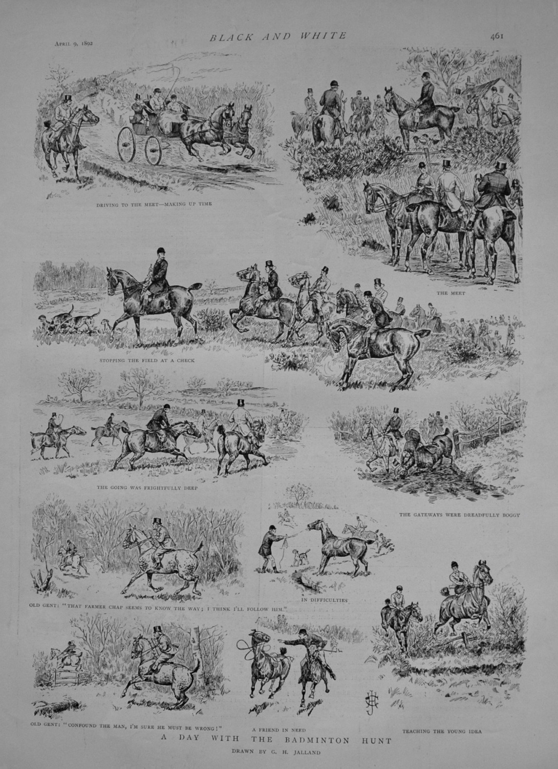 A Day with the Badminton Hunt. 1892
