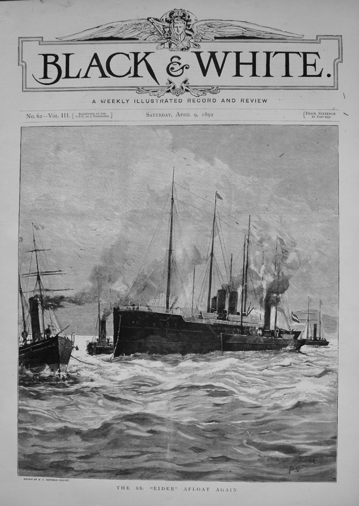 The SS. "Eider" Afloat Again. 1892