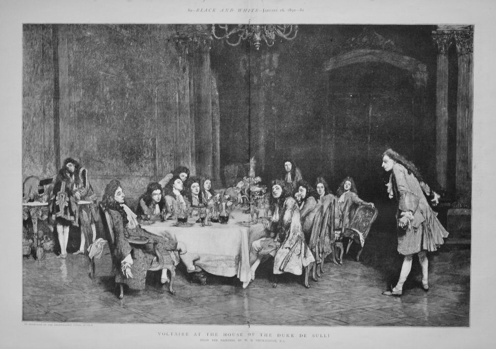 Voltaire at the House of the Duke De Sulli. 1892