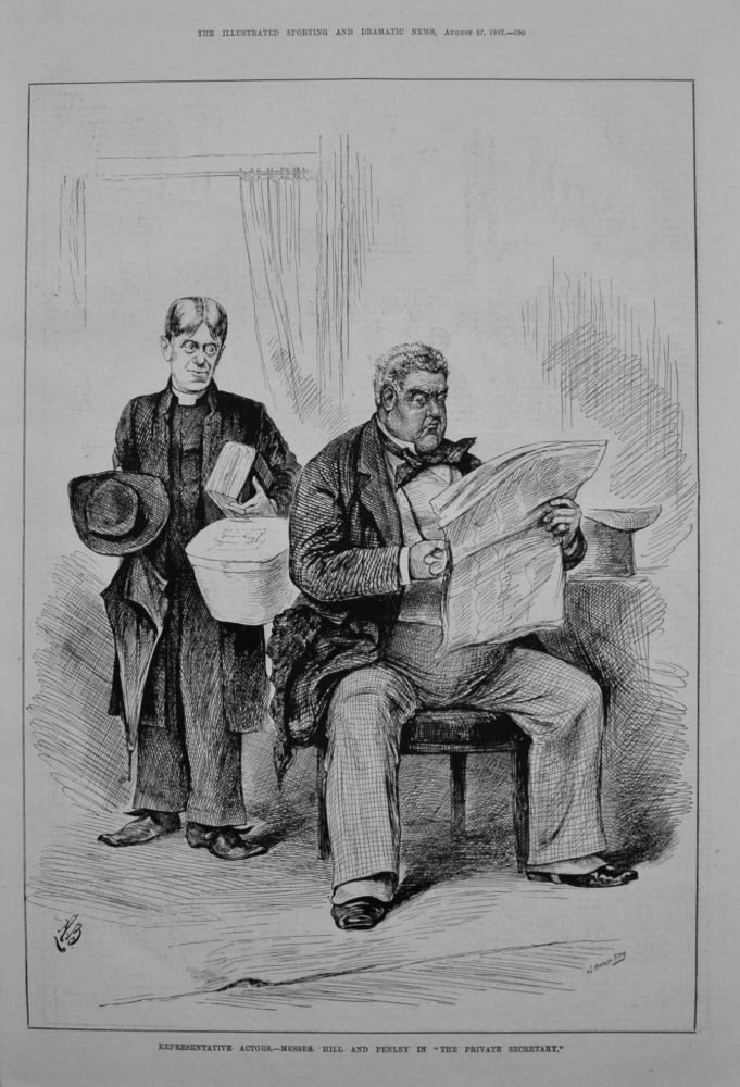 Representative Actors.- Messrs. Hill and Penley in "The Private Secretary. 1887