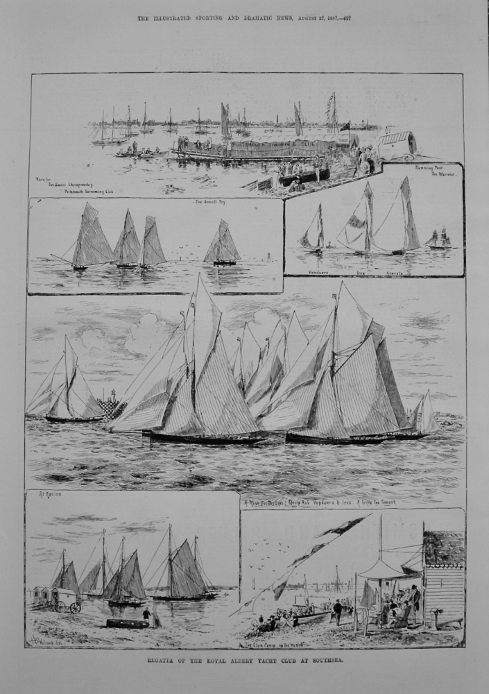 Regatta of the Royal Albert Yacht Club at Southsea. 1887