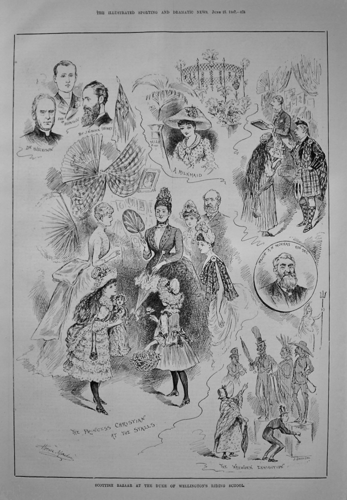 Scottish Bazaar at the Duke of Wellington's Riding School. 1887
