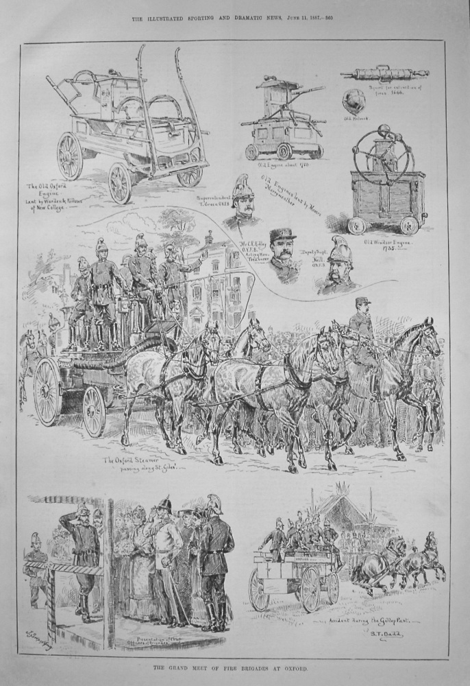 The Grand Meet of the Fire Brigades at Oxford. 1887
