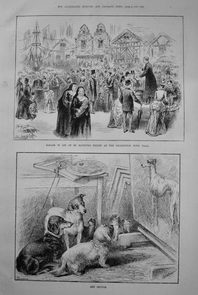 Bazaar in Aid of St. Saviour's Priory at the Shoreditch Town Hall. 1887