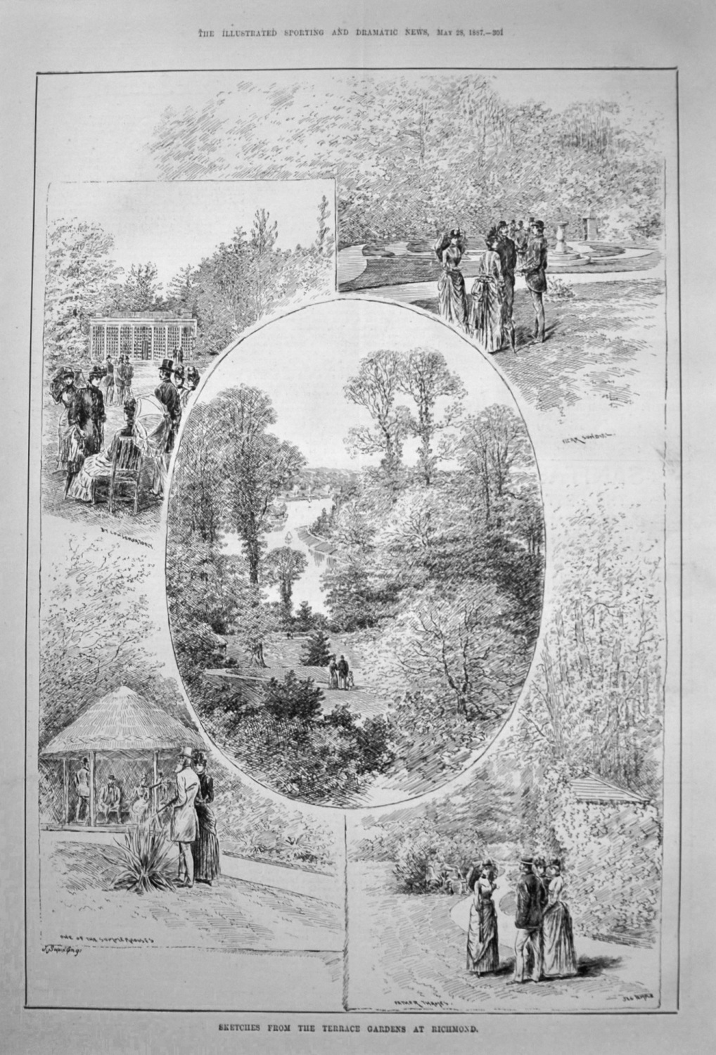 Sketches from the Terrace Gardens at Richmond. 1887