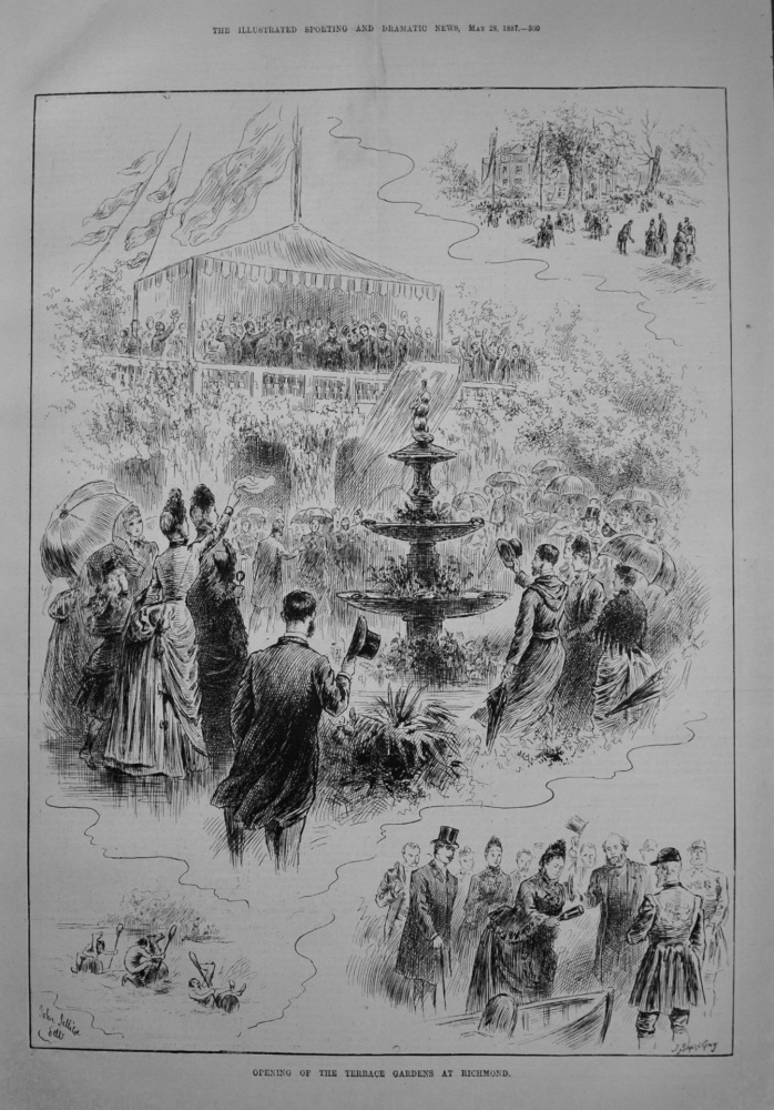 Opening of the Terrace Gardens at Richmond. 1887