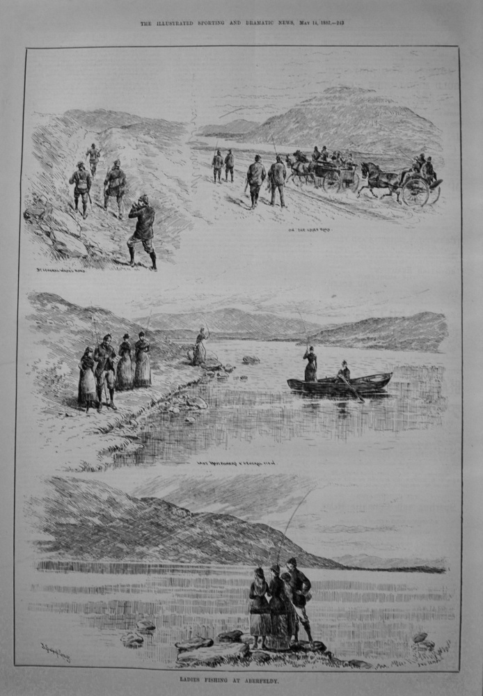 Ladies Fishing at Aberfeldy. 1887