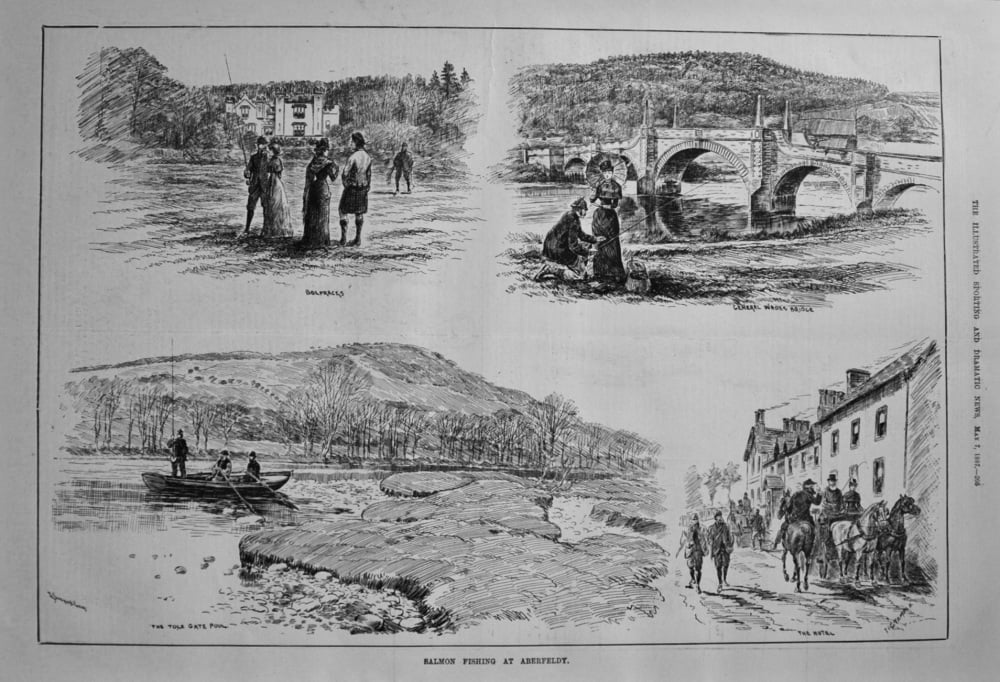 Salmon Fishing at Aberfeldy. 1887
