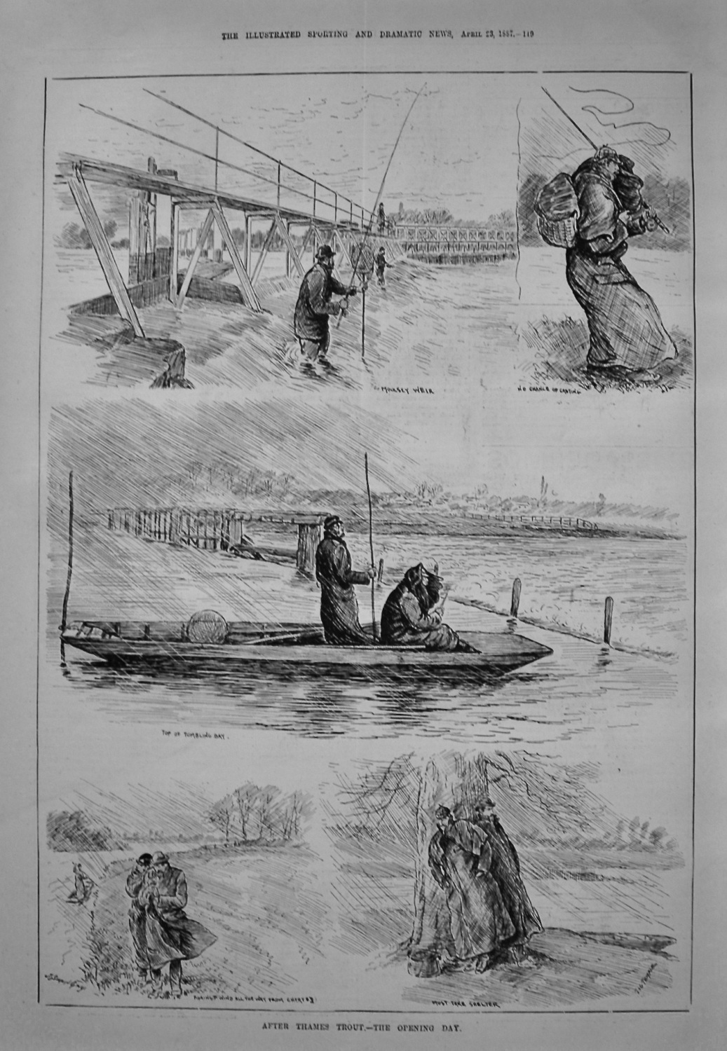 After Thames Trout.- The Opening Day. 1887