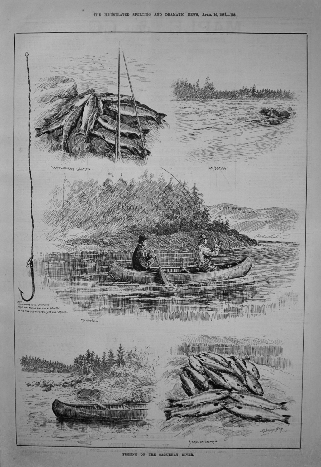 Fishing on the Saguenay River. 1887