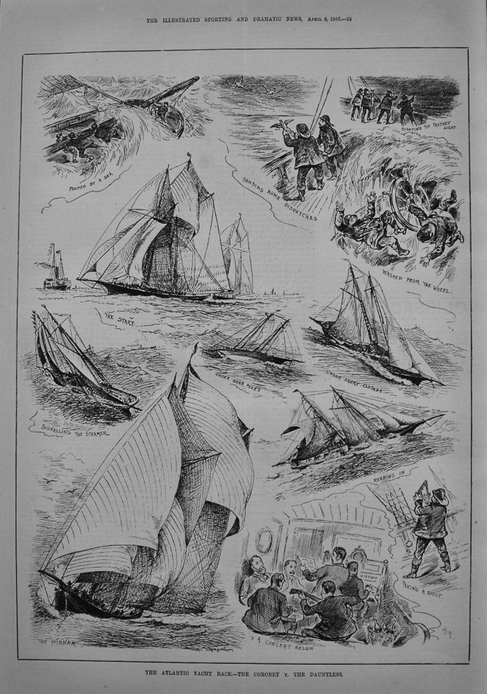 The Atlantic Yacht Race.- The Coronet v. The Dauntless. 1887